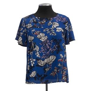 W5 - Floral Flutter Sleeve Top - Anthropologie - Small